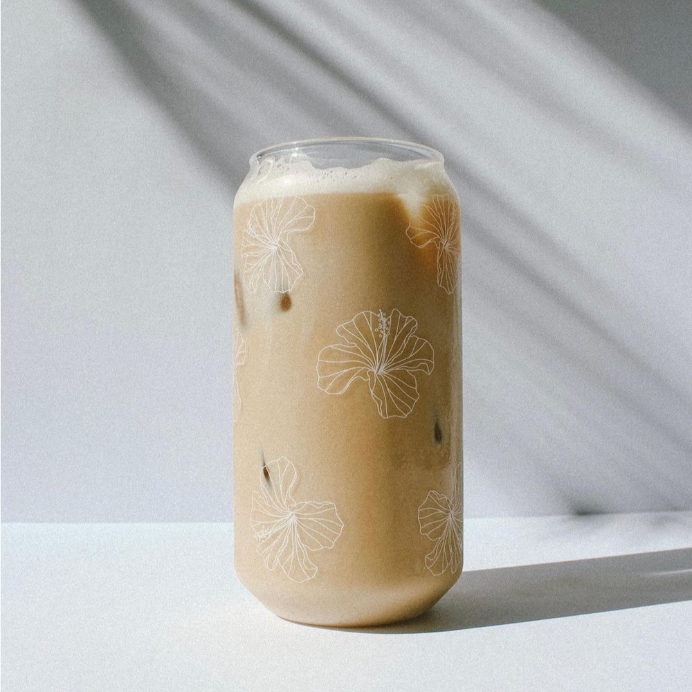 ✨NEW✨ Premium Glass Straw and Bamboo Lid Cup Set